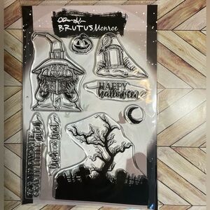 Brutus Monroe “Crafty Witch” Clear Stamp Set! Hard to find!